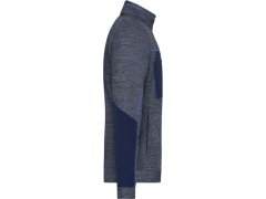 Daiber JN 1818 Pánská pletená fleecová bunda 02.1818 navy melange/navy/royal 8