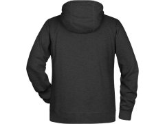 Daiber 8024 Pánská raglánová mikina s&nbsp;kapucí 02.8024 black heather 2
