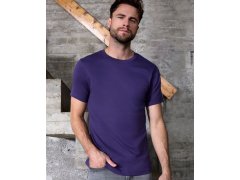 Daiber 8040 Pánské bio tričko s jemným žebrováním 02.8040 deep purple 4
