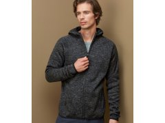 Stedman Lux Knit Fleece Jacket Men Pánská pletená fleecová bunda s kapucí 05.5460 light grey heather 1