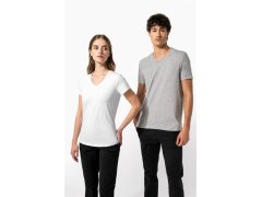 Kariban K 3014 Pánské elastické tričko s výstřihem do V 20.3014 light grey heather 7