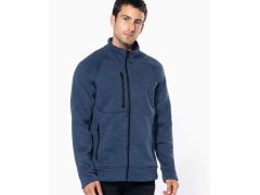Kariban K 9106 Pánská melanžová pletená fleecová bunda 20.9106 dark grey melange 5