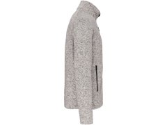 Kariban K 9106 Pánská melanžová pletená fleecová bunda 20.9106 light grey melange 6