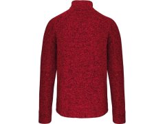 Kariban K 9106 Pánská melanžová pletená fleecová bunda 20.9106 red melange 7