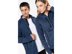 Kariban K 9106 Pánská melanžová pletená fleecová bunda 20.9106 light royal blue melange 8