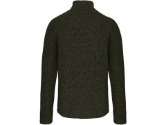 Kariban K 9106 Pánská melanžová pletená fleecová bunda 20.9106 dark khaki melange 1