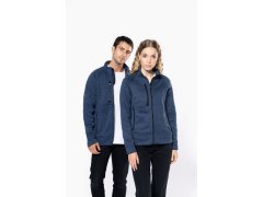 Kariban K 9106 Pánská melanžová pletená fleecová bunda 20.9106 dark khaki melange 3