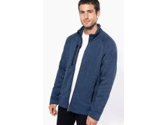 Kariban K 9106 Pánská melanžová pletená fleecová bunda 20.9106 dark khaki melange 4