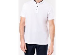 Kariban K 223 Pánské polo s mao límcem 20.K223 white/navy 2