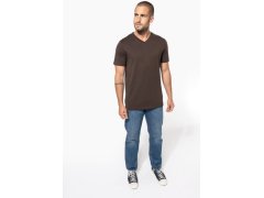 Kariban K 357 Pánské tričko s výstřihem do V 20.K357 dark khaki 6