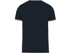 Kariban K 374 Pánské piqué tričko s výstřihem do V 20.K374 navy/light grey/white 2