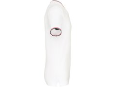 Kariban K 374 Pánské piqué tričko s&nbsp;výstřihem do V 20.K374 white/navy/red 4
