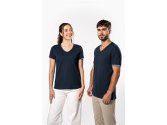 Kariban K 374 Pánské piqué tričko s&nbsp;výstřihem do V 20.K374 oxford grey/navy/white 5