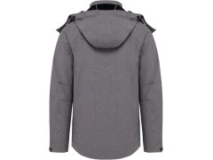 Kariban K 413 Pánská 3-vrstvá softshellová bunda s&nbsp;kapucí 20.K413 marl grey 1
