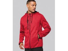 Kariban ProAct PA 365 Pánská pletená fleecová bunda s&nbsp;kapucí 20.P365 light grey melange 2
