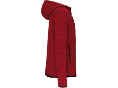 Kariban ProAct PA 365 Pánská pletená fleecová bunda s&nbsp;kapucí 20.P365 red melange 1