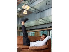 NEOBLU Basile Men Piqué košile s dlouhým rukávem 24.3777 deep black 2