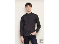 NEOBLU Bart Men Popelínová košile s dl. rukávem a mao límcem 24.3792 beige 5