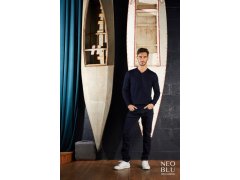 NEOBLU Sullivan Men Pánský svetr s výstřihem do V 24.3987 deep black 1