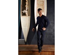 NEOBLU Sullivan Men Pánský svetr s výstřihem do V 24.3987 deep black 8