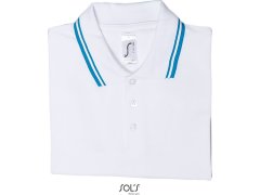 SOL´S Pasadena Men Pánské piqué polo 25.0577 white/aqua 2
