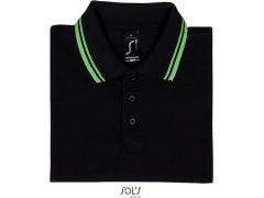 SOL´S Pasadena Men Pánské piqué polo 25.0577 black/lime 1