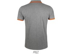 SOL´S Pasadena Men Pánské piqué polo 25.0577 melange grey/orange 4