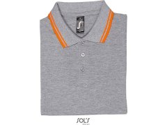 SOL´S Pasadena Men Pánské piqué polo 25.0577 melange grey/orange 7