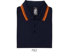 SOL´S Pasadena Men Pánské piqué polo 25.0577 french navy/neon orange 8