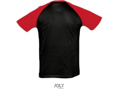 SOL´S Funky Pánské 2-barevné raglánové tričko 25.1190 black/red 3