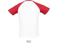 SOL´S Funky Pánské 2-barevné raglánové tričko 25.1190 white/red 1