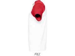 SOL´S Funky Pánské 2-barevné raglánové tričko 25.1190 white/red 3