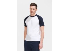 SOL´S Funky Pánské 2-barevné raglánové tričko 25.1190 white/navy 5