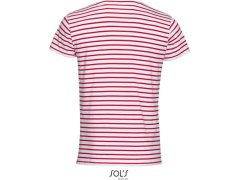 SOL´S Miles Men Pánské pruhované tričko 25.1398 white/red 1