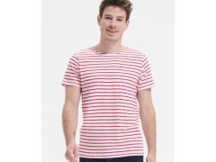 SOL´S Miles Men Pánské pruhované tričko 25.1398 white/navy 1