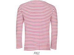 SOL´S Marine Men Pánské pruhované tričko s&nbsp;dlouhým rukávem 25.1402 white/red 2