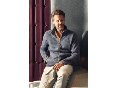 Promodoro 7720 Pánská pletená fleecová bunda 40.7720 heather grey 3