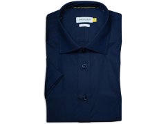 J.Harvest & Frost YB 50 S/S Slim Men Keprová košile s krátkým rukávem 63.5022 navy 4