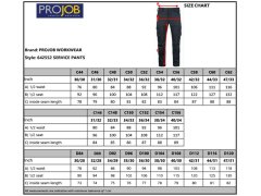 ProJob 2552 Service Pants Stretch (62) Pánské strečové pracovní kalhoty 64.552X black 6