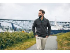 Cutter & Buck Pemberton Half Zip Men Pánska mikina s 1/4 zipem 68.8434 black 2