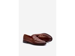Mužské kožené polobotky Loafer Zazoo 1570/1 hnědé 3
