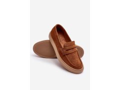 Mužské semišové loafers polobotky Zazoo 1566 hnědé 3