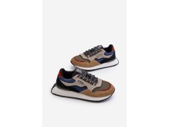 Pánské tenisky Big Star NN174320 s paměťovou pěnou Beige-modré 5