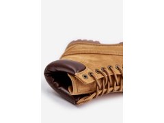 Zimní Semišové Boty Pro Muže Big Star OO174136 HI-POLY SYSTEM Camel 4