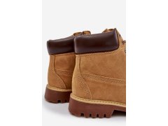 Zimní Semišové Boty Pro Muže Big Star OO174136 HI-POLY SYSTEM Camel 5