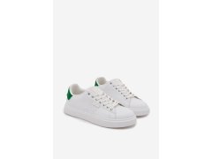 Pánské Sneakersy Z Eko Kůže Big Star OO174116 Bílá-Zelená 1