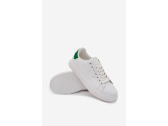 Pánské Sneakersy Z Eko Kůže Big Star OO174116 Bílá-Zelená 4