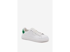 Pánské Sneakersy Z Eko Kůže Big Star OO174116 Bílá-Zelená 5