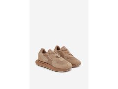 Kožené Sneakersy Pánské Big Star OO174298 Hi-Poly System Béžové 1