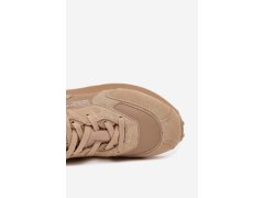 Kožené Sneakersy Pánské Big Star OO174298 Hi-Poly System Béžové 4